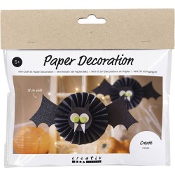 Mini kit de decoracin de papel DIY - Murcilago de Halloween. n1