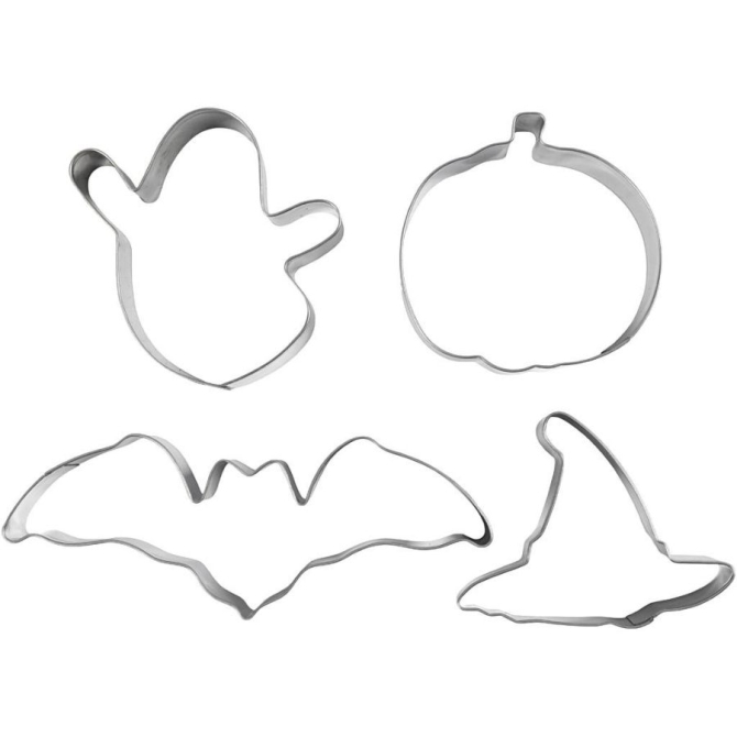 4 cortadores de galletas - Halloween 