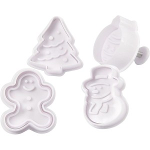 Cortadores de galletas con 4 sellos - Navidad