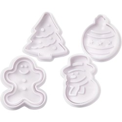 Cortadores de galletas con 4 sellos - Navidad. n1