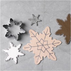 Juego de 4 cortadores de galletas - Copo de nieve. n1