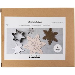 Juego de 4 cortadores de galletas - Copo de nieve. n2
