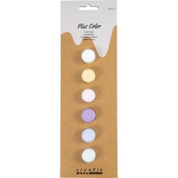 6 botes peque�os de pintura acr�lica m�s � colores pastel. n�3