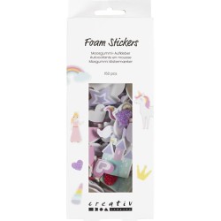 Juego de 150 pegatinas de espuma: corazones,  unicornios y princesas.. n�1