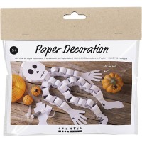 Mini kit de decoraci�n de papel para hacer t� mismo - Esqueleto de Halloween