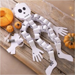 Mini kit de decoraci�n de papel para hacer t� mismo - Esqueleto de Halloween. n�1