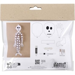 Mini kit de decoraci�n de papel para hacer t� mismo - Esqueleto de Halloween. n�3