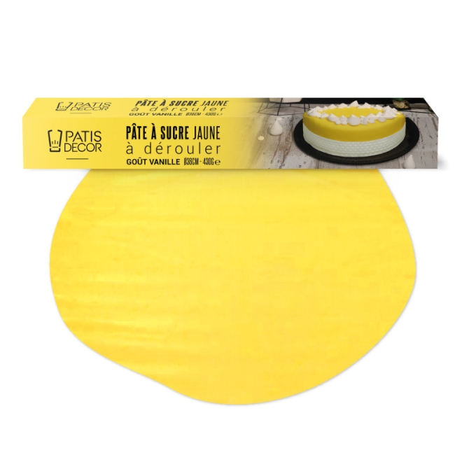 Pasta de azcar Amarillo Listo para Liar (430 g) 