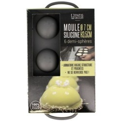 Molde 6 Medias Esferas ( 7 cm) - Silicona. n1