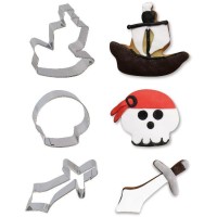 Set 3 Cortadores de Galletas Piratas