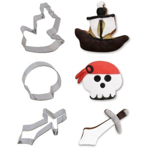 Set 3 Cortadores de Galletas Piratas