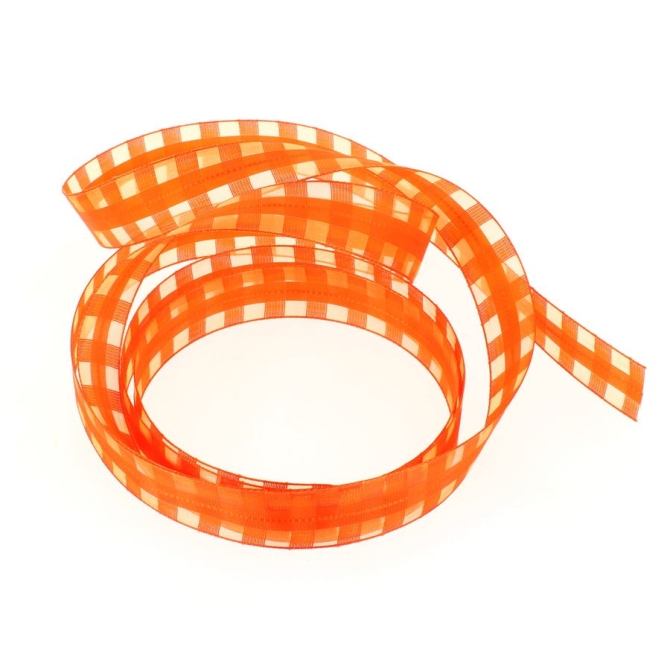Cinta Naranja a Cuadros (2, 5 cm - 2 m) 