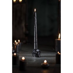 Portavelas de calavera negra para vela Flambeau. n°1