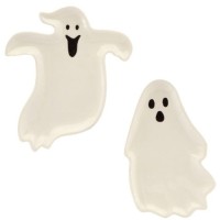 1 Plato Decorativo Fantasma de Cer�mica Summerween - 20 cm
