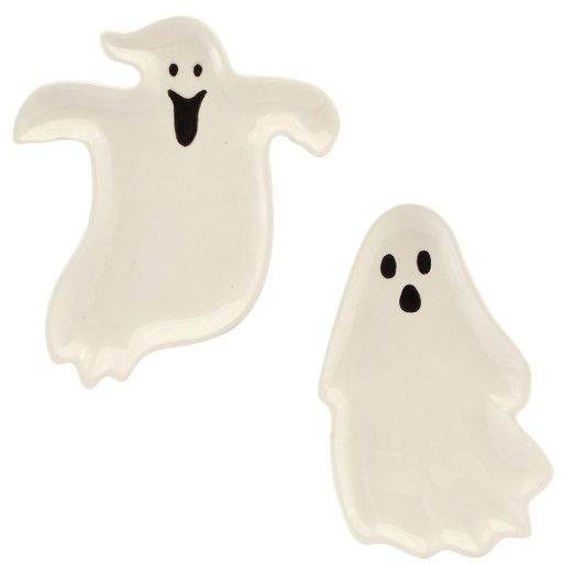 1 Plato Decorativo Fantasma de Cer�mica Summerween - 20 cm 