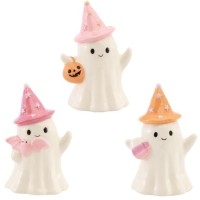 1 Fantasma de Cer�mica con Sombrero Estrellado Summerween