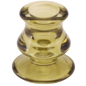 Portavelas de Vidrio Flambeau Rome – Verde Oliva