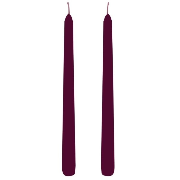 Set de 2 Velas Flambeau Color Ciruela 