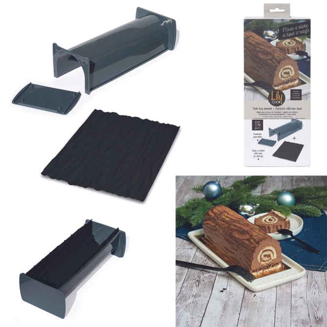 Molde Tronco Navideo  +  Caja Platos 