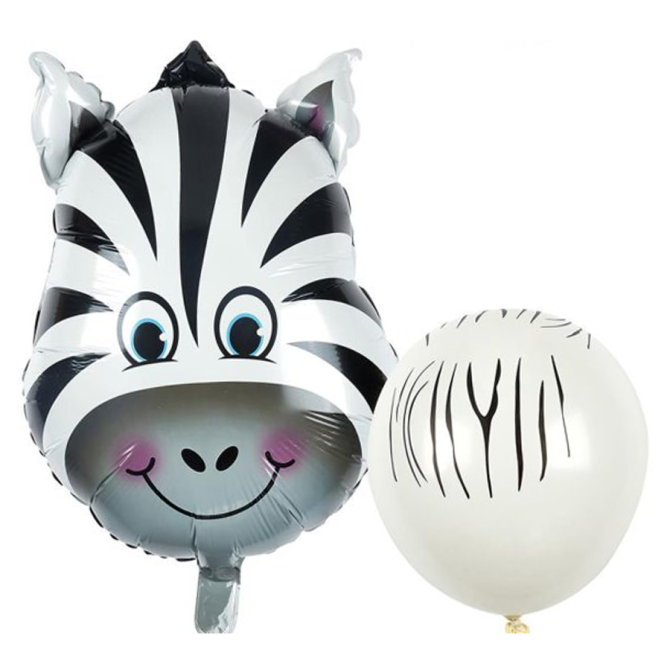 Kit 6 Globos Sabana - Cebra 