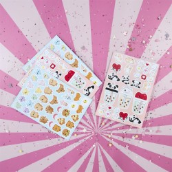 5 hojas de divertidas pegatinas kawaii. n�3