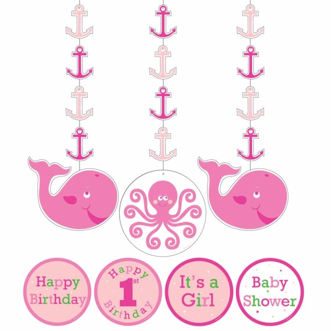 3 decoraciones colgantes Ocean Rose 