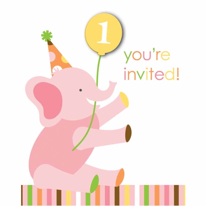 8 Invitaciones 1 año dulzura 