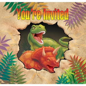 8 invitaciones Dino attack