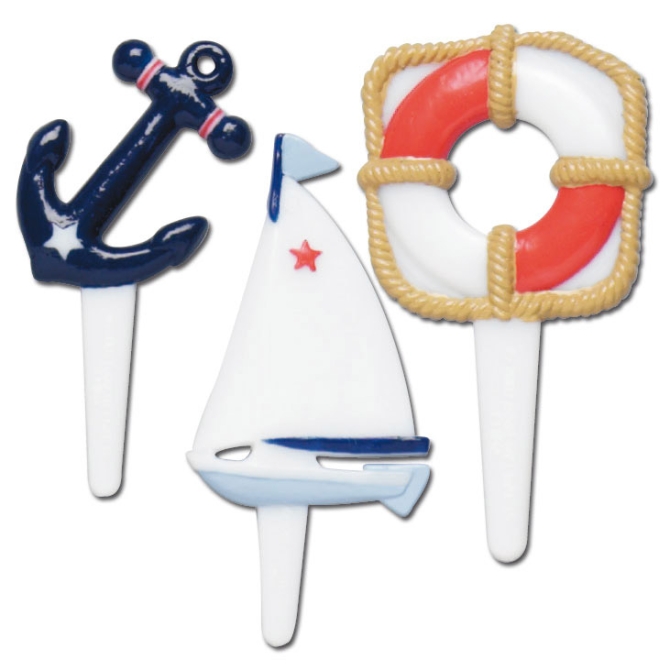 6 palillos de plstico marineros 