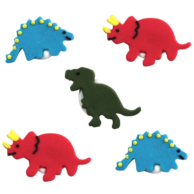5 decoraciones de dinosaurios de azcar 