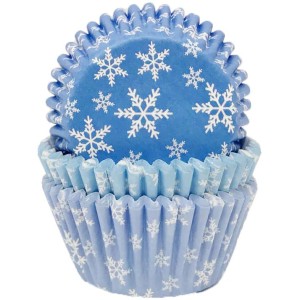 75 envoltorios para cupcakes de copos de nieve