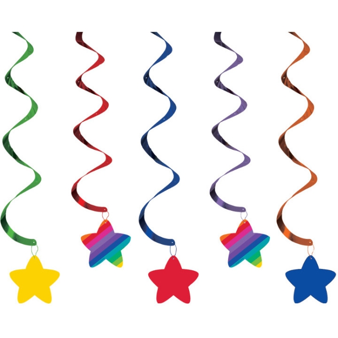 5 decoraciones colgantes de estrellas arcoris. 