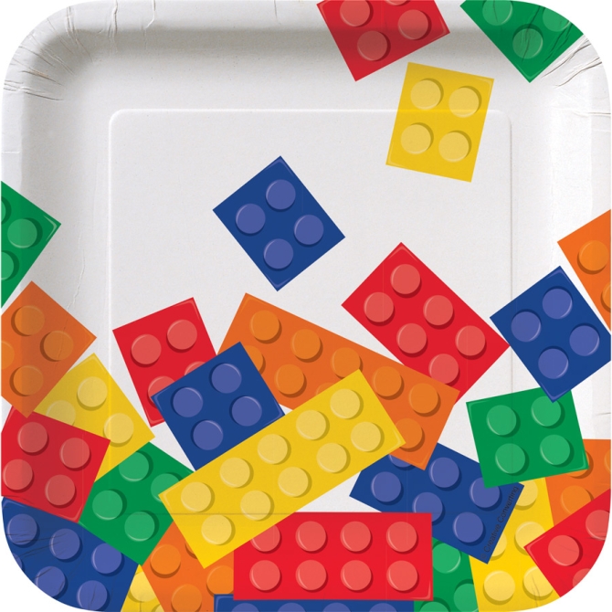 8 platos pequeos de Block Party 