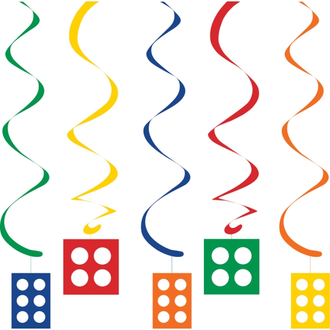5 guirnaldas en espiral para Block Party 