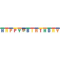 Guirnalda con letras de feliz cumpleaños para Block Party