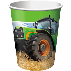 8 vasos grandes de tractor