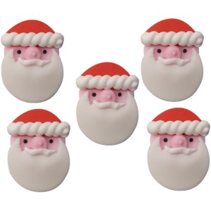 5 decoraciones de cabeza de Pap Noel de azcar