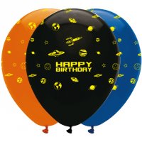 6 globos Espacio de feliz cumpleaos