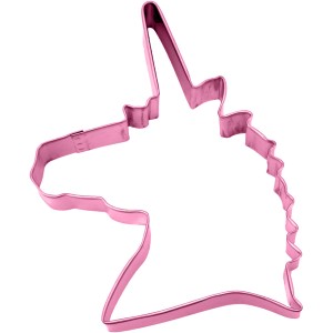 Cortador de Galletas con Cabeza de Unicornio (12.5cm) - Rosa