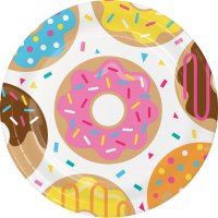 8 platos Donuts Party