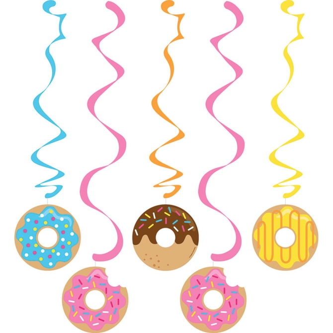 5 Guirnaldas Espirales Donuts Party 