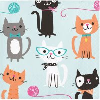 16 servilletas pequeñas Chic Cat