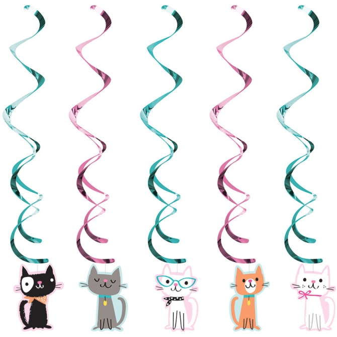 5 elegantes guirnaldas en espiral Gato 