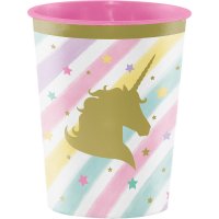 Vaso Unicornio Arco Iris Pastel Grande (47 cl) - Plstico