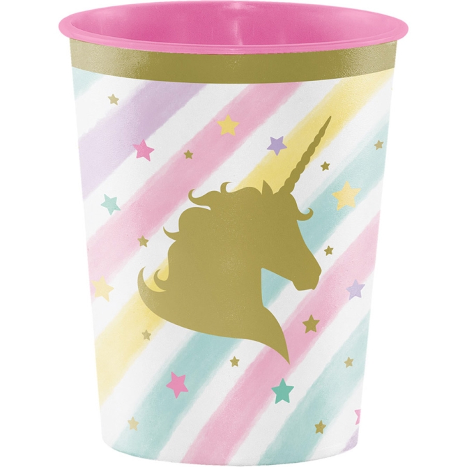 Vaso Unicornio Arco Iris Pastel Grande (47 cl) - Plstico 