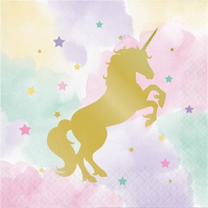 16 servilletas de unicornio pastel arcoris