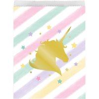 10 bolsas de regalo unicornio Tarta arcoíris