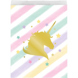 10 bolsas de regalo unicornio Tarta arcoris
