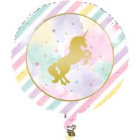 Globo Plano Unicornio Pastel Arcoiris