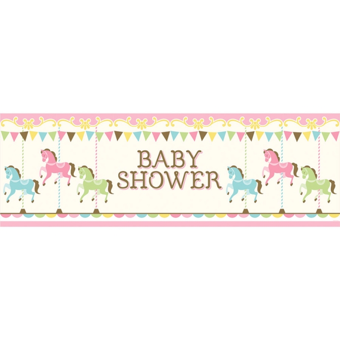 Pancarta de carrusel para baby shower (1, 52 m) 